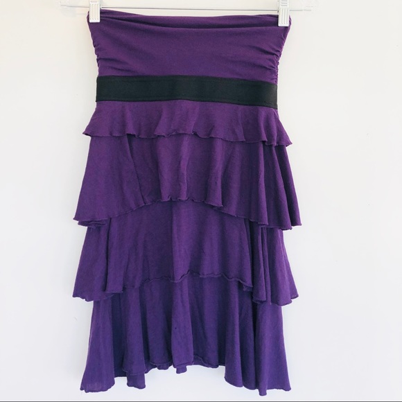 EXPRESS Purple Strapless Micro-Mini Dress - Picture 7 of 8